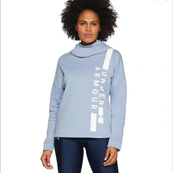 UNDER ARMOUR HOODIE RIVAL FLEECE Sweatshirt Blue XL - Picture 1 of 4